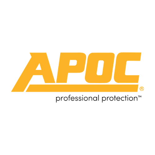 APOC logo with slogan "professional protection" in yellow text.